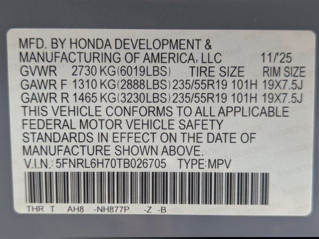 2026 Honda Odyssey Sport-L