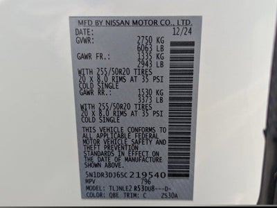 2025 Nissan Pathfinder Platinum