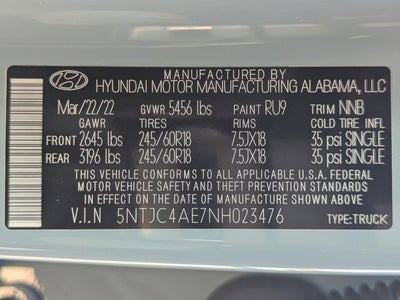 2022 Hyundai Santa Cruz SEL