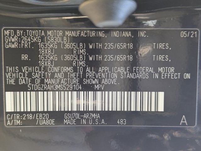 2021 Toyota Highlander XLE