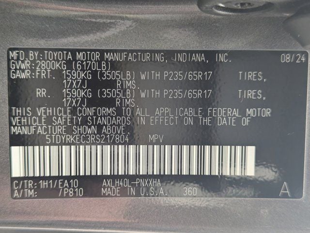 2024 Toyota Sienna XLE 7 Passenger