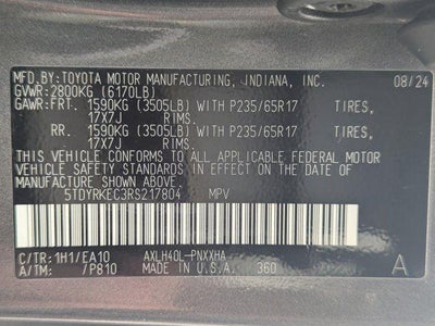 2024 Toyota Sienna XLE 7 Passenger