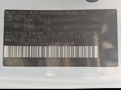 2026 Toyota Sienna XLE 8 Passenger