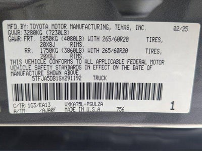 2025 Toyota Tundra Limited
