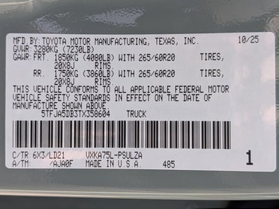 2026 Toyota Tundra Limited