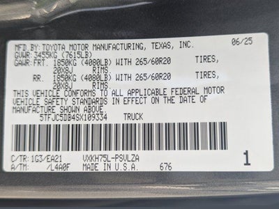 2025 Toyota Tundra Hybrid Limited