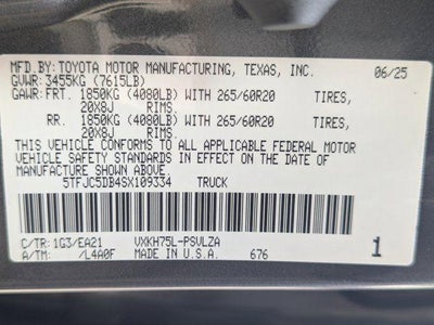 2025 Toyota Tundra Hybrid Limited