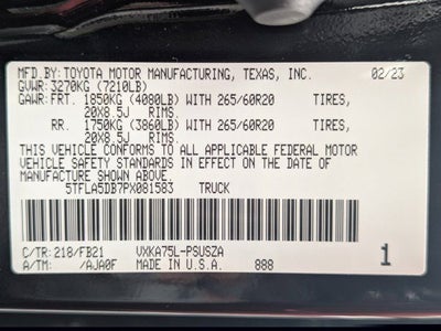 2023 Toyota Tundra SR5