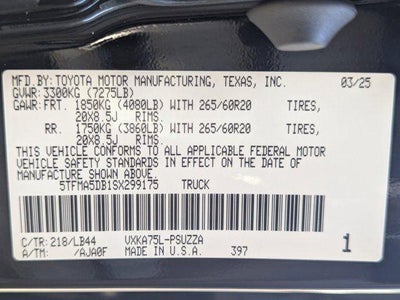 2025 Toyota Tundra 1794