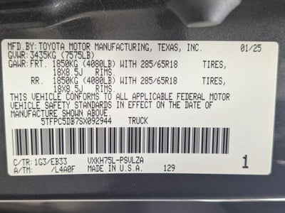 2025 Toyota Tundra Hybrid TRD Pro