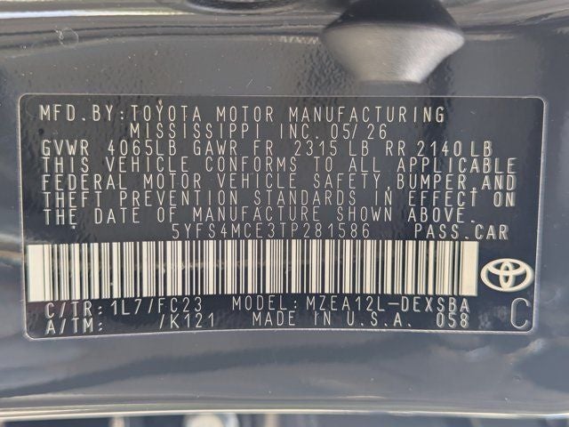 2026 Toyota Corolla SE
