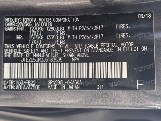 2018 Toyota 4Runner SR5