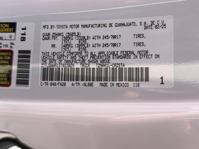 2025 Toyota Tacoma SR