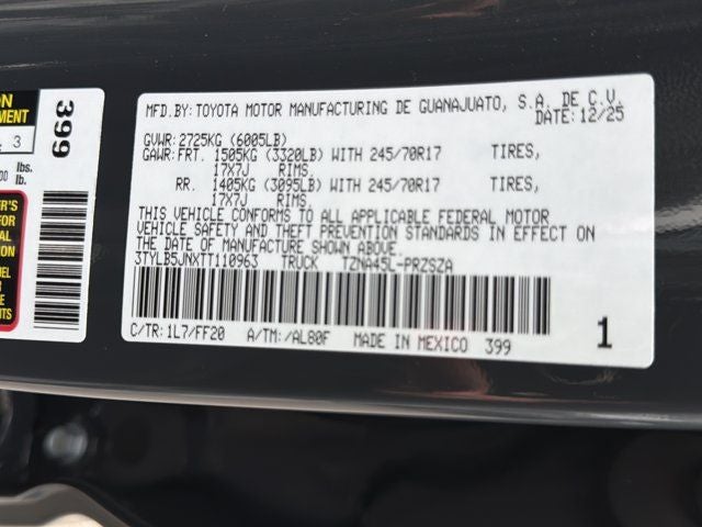 2026 Toyota Tacoma SR5