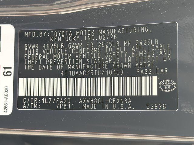 2026 Toyota Camry LE