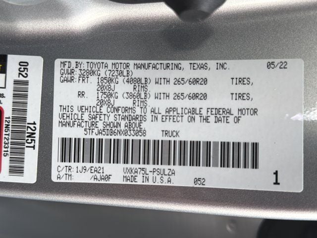 2022 Toyota Tundra Limited