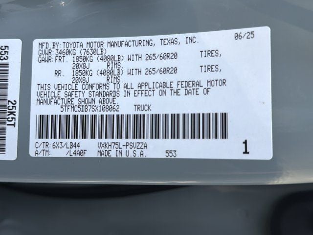 2025 Toyota Tundra Hybrid 1794 Edition