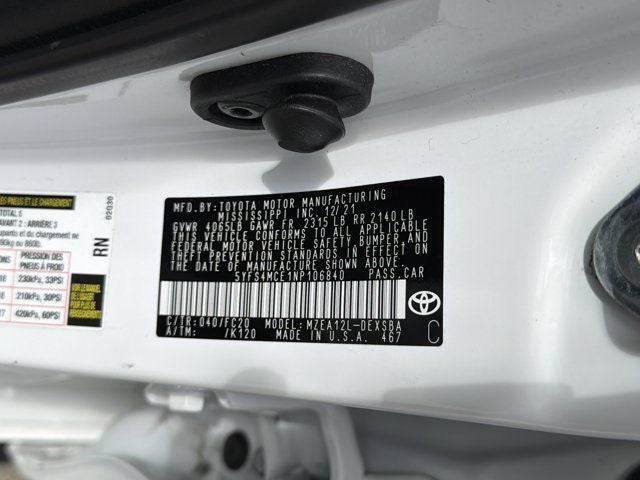 2022 Toyota Corolla SE